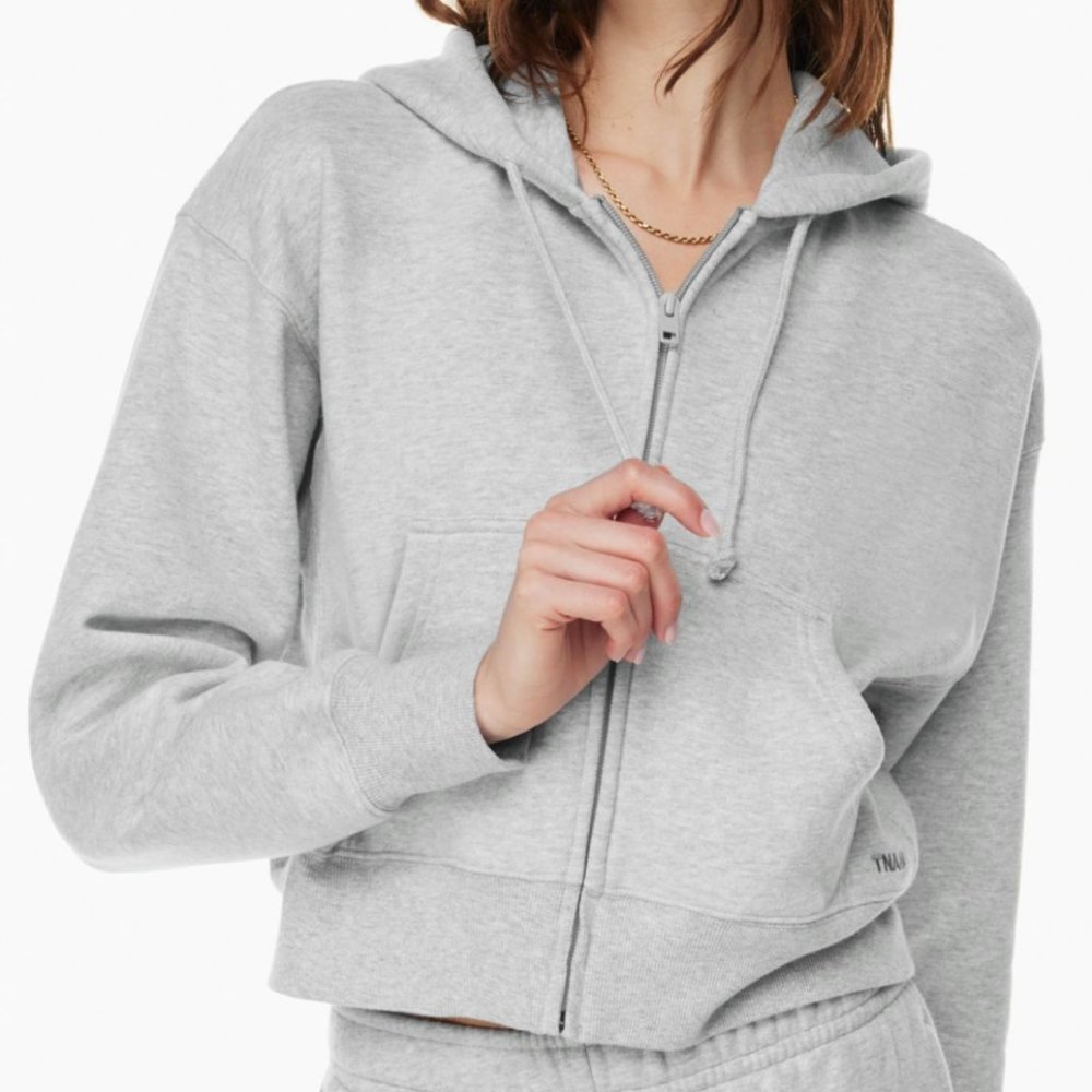 Aritzia Tna Cozy Fleece Boyfriend Boxy Zip Hoodie